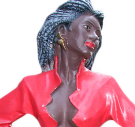 Dekofigur "Lady in Red" 30cm